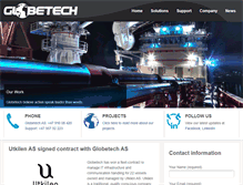 Tablet Screenshot of globetech.no